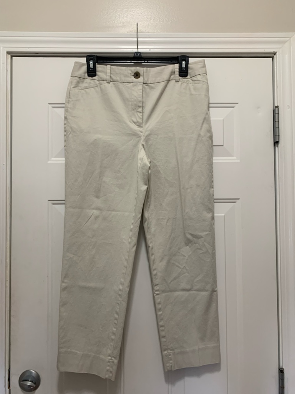 3/$15 Talbots Cotton Khaki Cropped Pants Size 8